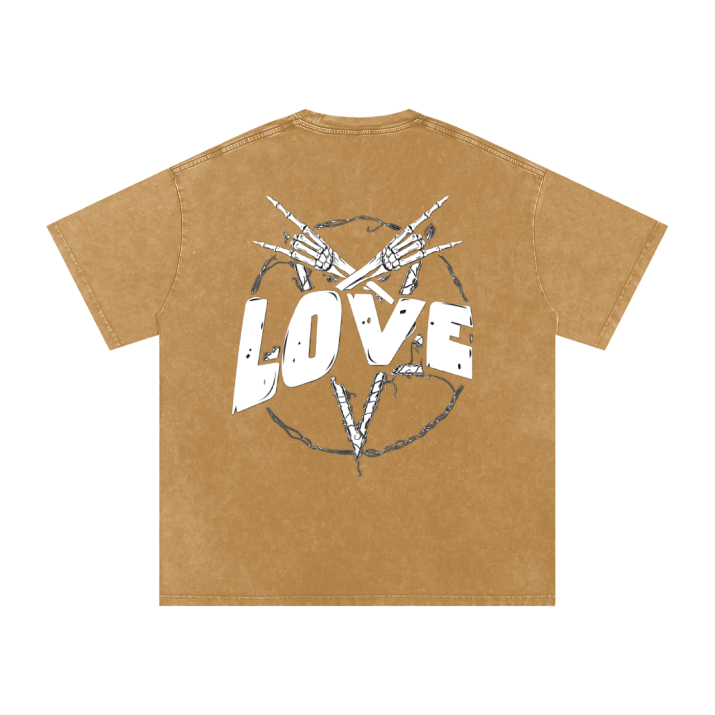 Snow Washed Oversized Cotton T-Shirt
