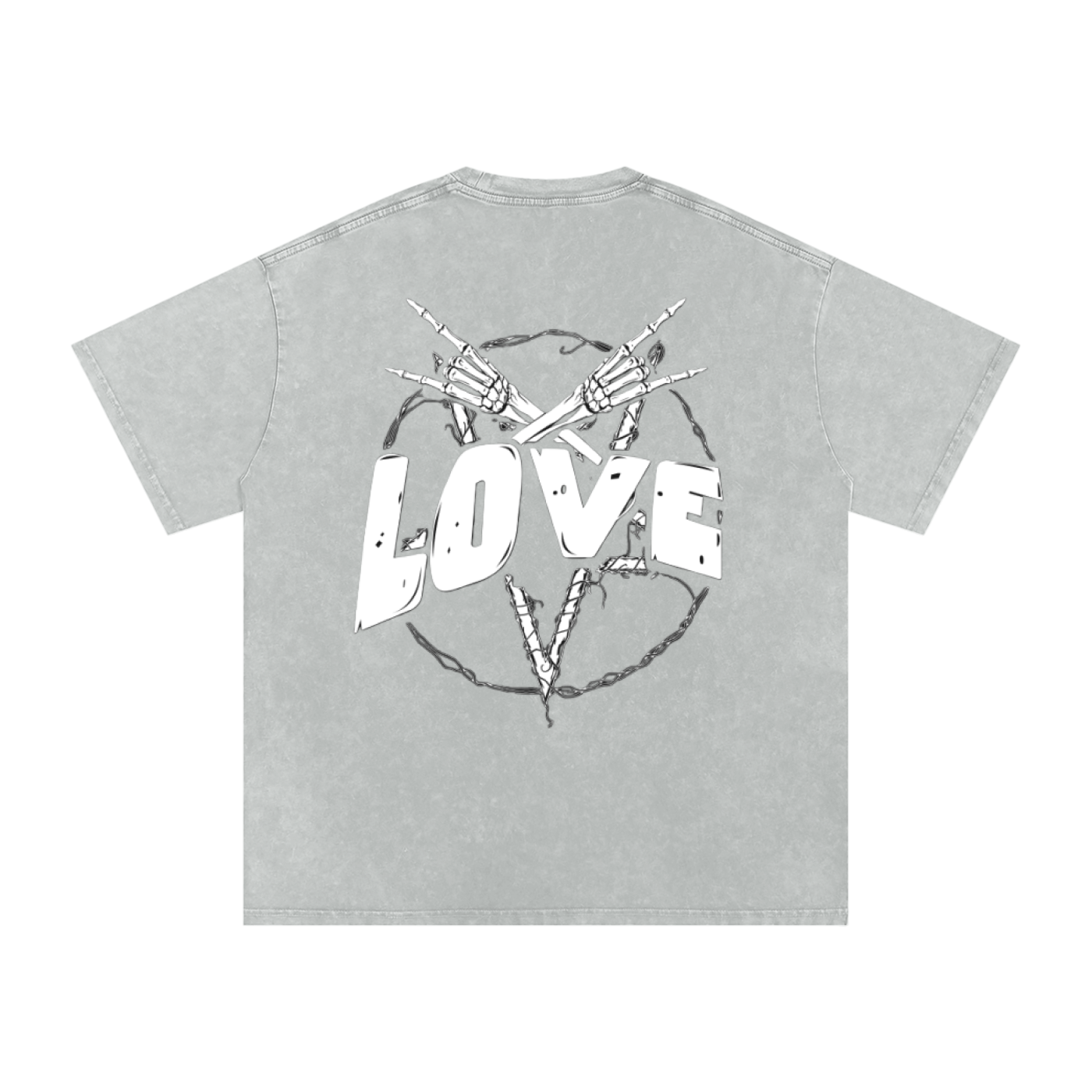 Snow Washed Oversized Cotton T-Shirt