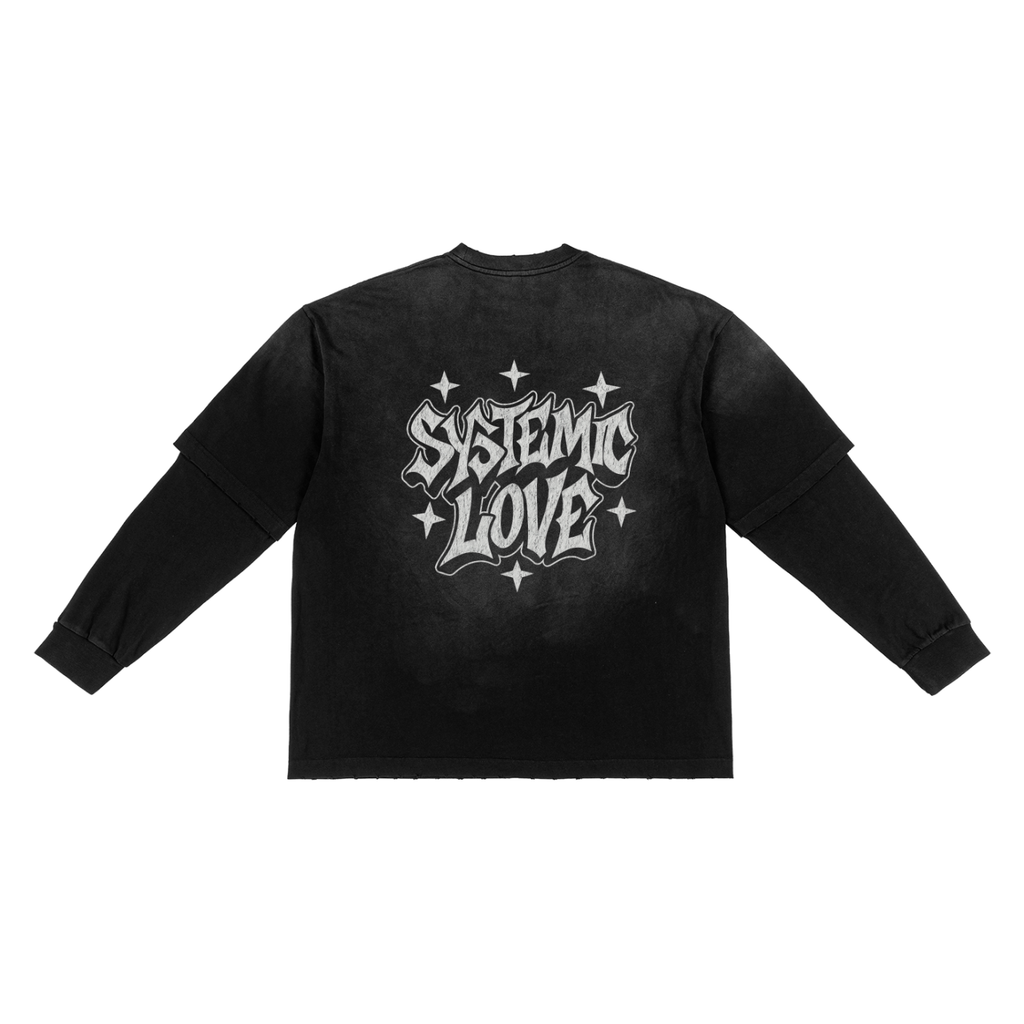 Sunfade Hand-Frayed Faux Two-Piece T-Shirt