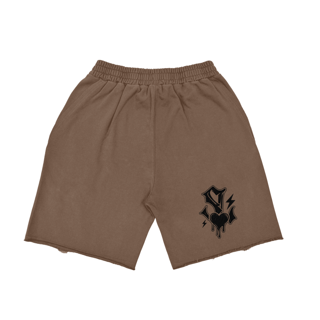 Vintage Washed Tiger Stripes Short Pants