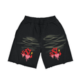Vintage Washed Tiger Stripes Short Pants