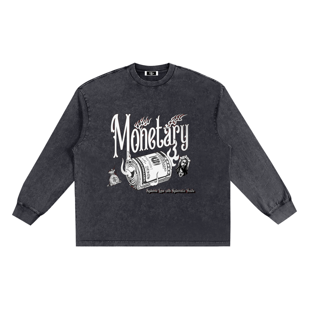 Snow Washed Frayed Edge T-Shirt