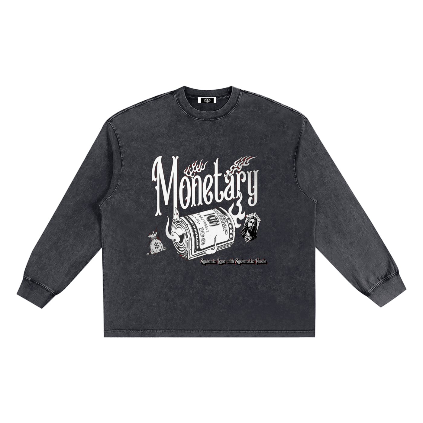 Snow Washed Frayed Edge T-Shirt