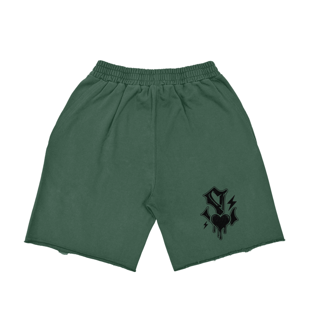 Vintage Washed Tiger Stripes Short Pants