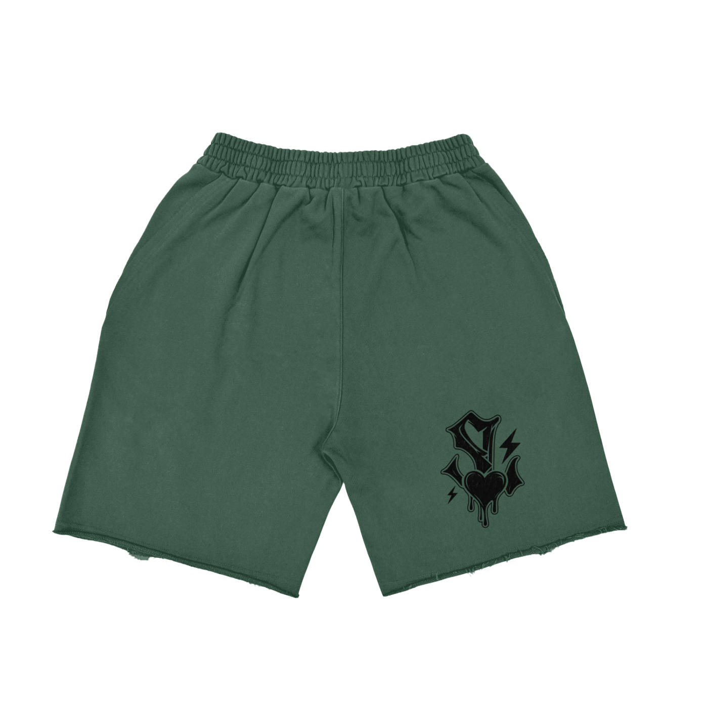 Vintage Washed Tiger Stripes Short Pants